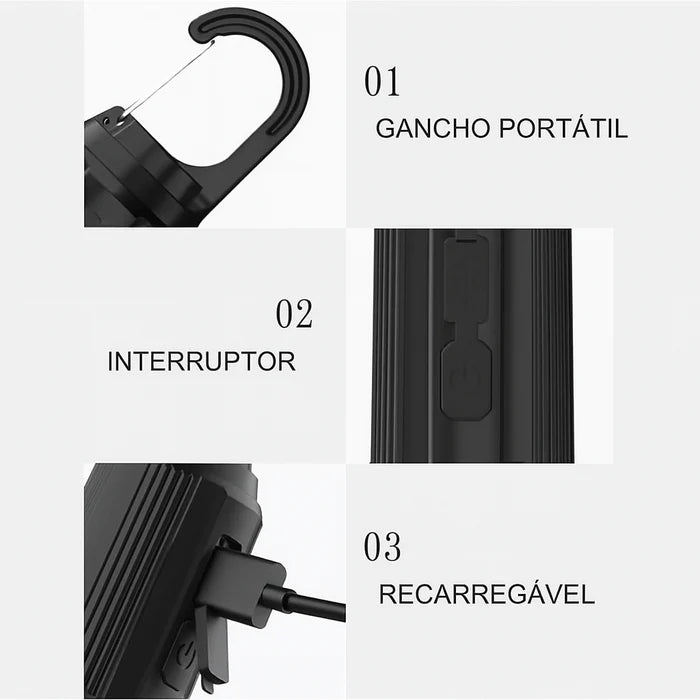 Lâmpada Solar Portátil ProLight 360 - Carregador USB - 🔥QUEIMA DE ESTOQUE🔥